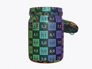 jar with jelly beans 02 3D-Modell