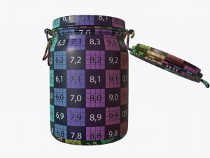 jar with jelly beans 02 3D-Modell