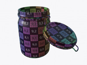 jar with jelly beans 02 3D-Modell