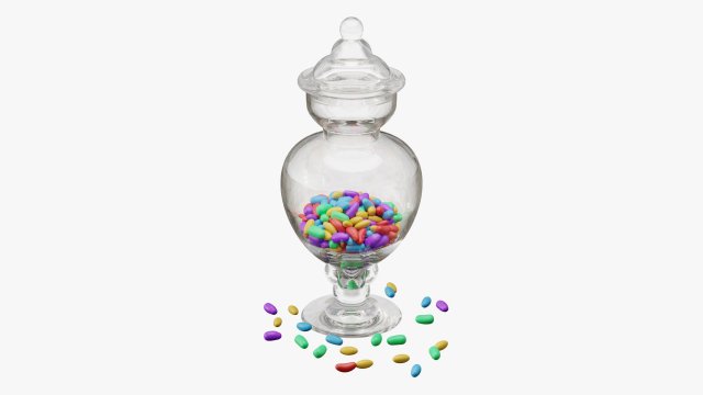jar with jelly beans 03 3D 모델 .c4d .max .obj .3ds .fbx .stl .blend 