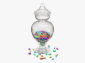 Jar with jelly beans 03 3D-Modell