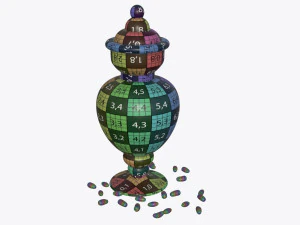 jar with jelly beans 03 3D Model