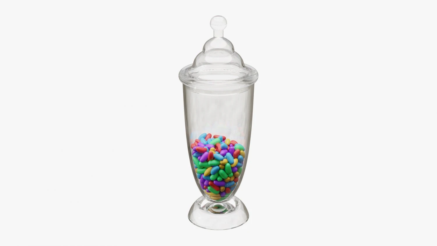 jar with jelly beans 04 3D Model .c4d .max .obj .3ds .fbx .stl .blend 