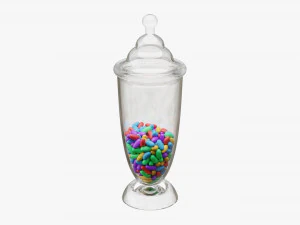 pot jellybeans 04 3D Model