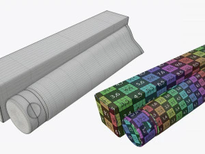 plastic tube containers with boxes 3D Model