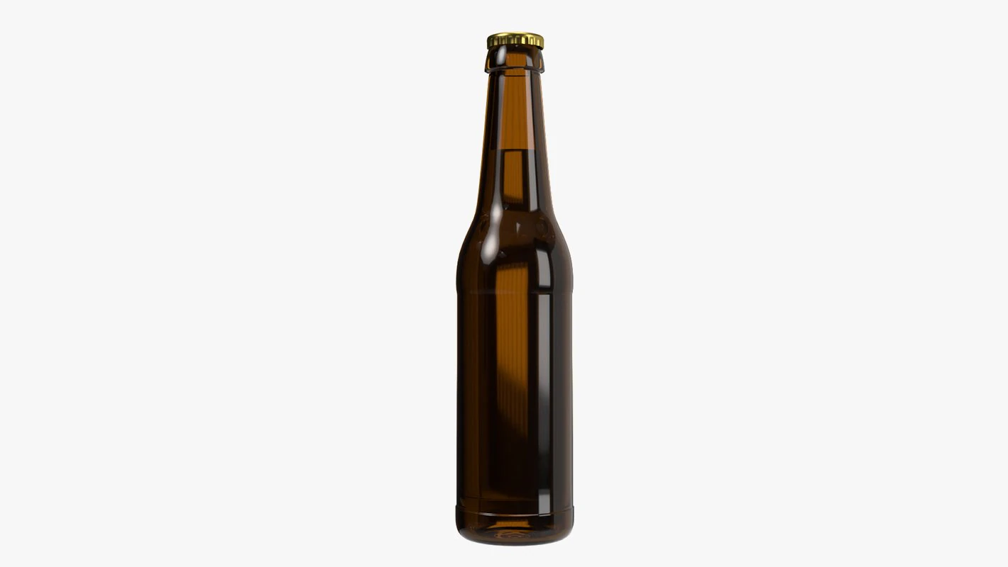 beer bottle 03 3D Model .c4d .max .obj .3ds .fbx .stl .blend 