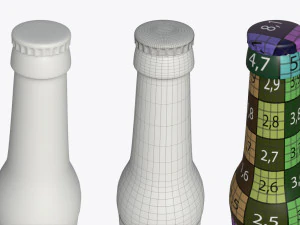 beer bottle 03 3D Model