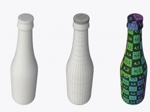 beer bottle 04 3D Модель