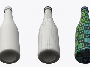beer bottle 04 3D Модель