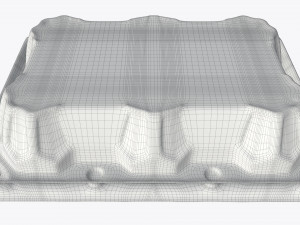 egg plastic package 6 eggs Model 3D
