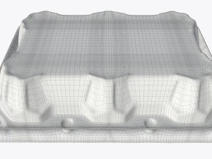 egg plastic package 6 eggs 3D Model