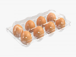 egg plastic package 8 eggs Modelo 3D