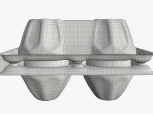 egg plastic package 8 eggs 3D Model