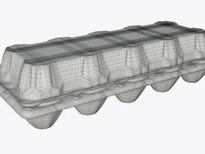egg plastic package 10 eggs v1 3D Model