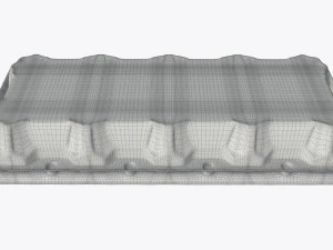 egg plastic package 10 eggs v1 3D Model