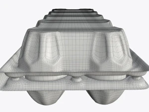 egg plastic package 10 eggs v1 3D Model