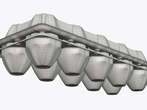 egg plastic package 10 eggs v1 Model 3D