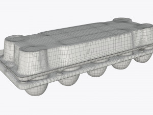 egg plastic package 10 eggs v2 Model 3D