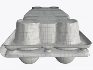 egg plastic package 10 eggs v2 Model 3D