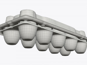 egg plastic package 10 eggs v2 Model 3D