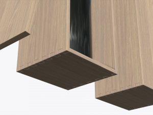 wine bottle with wooden box 3D Model