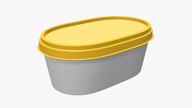 margarine oval package 01 Model 3D .c4d .max .obj .3ds .fbx .stl .blend 