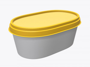 margarine oval package 01 Modelo 3D