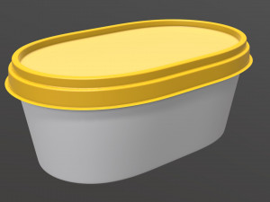 margarine oval package 01 Model 3D