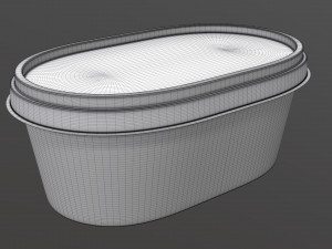 margarine oval package 01 Model 3D