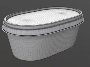margarine oval package 01 3D Model
