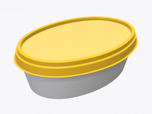 margarine oval package 02 Modelo 3D