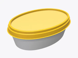 margarine ovaalverpakking 02 3D Model