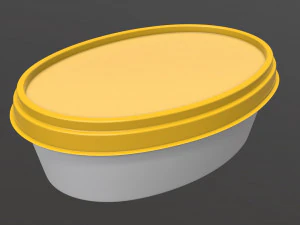 margarine oval package 02 3D Model