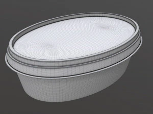margarine oval package 02 3D Model