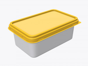 margarine rectangular package 01 3D Model