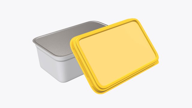 margarine rectangular package 02 3D Model .c4d .max .obj .3ds .fbx .stl .blend 