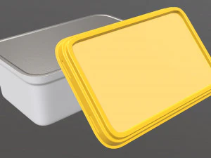 margarine rectangular package 02 3D Model