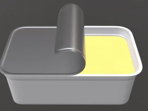margarine rectangular package 03 3D Model