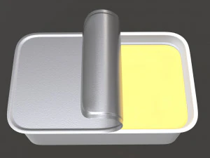 margarine rectangular package 03 3D Model
