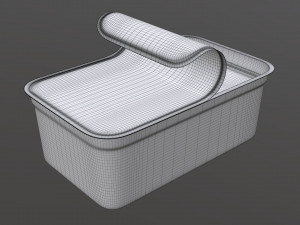 margarine rectangular package 03 3D Model