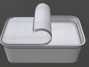 margarine rectangular package 03 3D Model