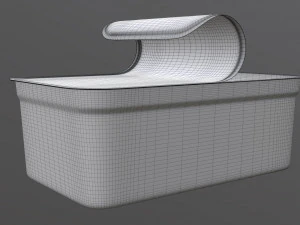 margarine rectangular package 03 3D Model