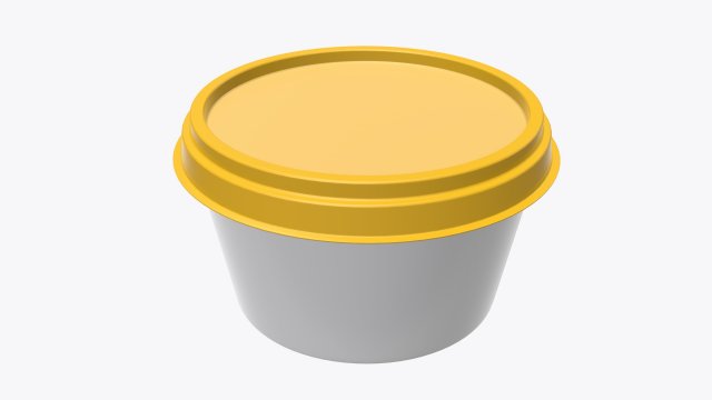 margarine round package 3D-Modell .c4d .max .obj .3ds .fbx .stl .blend 