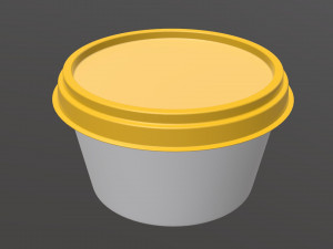 margarine round package 3D-Modell