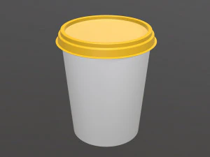 sour cream plastic package 3D Model
