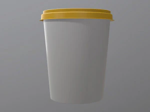 sour cream plastic package 3D Model