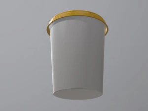 sour cream plastic package 3D Model