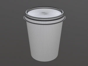 sour cream plastic package 3D Model