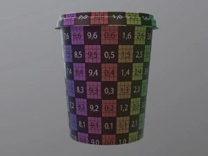 sour cream plastic package 3D Model