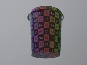 sour cream plastic package 3D Model